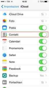 Contatti iCloud