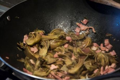 Caccavelle con crema di carciofi e prosciutto senza glutine