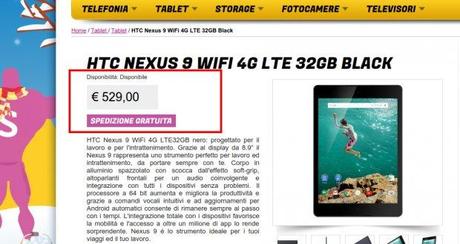 HTC Nexus 9 WiFi 4G LTE 32GB Black   Gli Stockisti  Smartphone  cellulari  tablet  accessori telefonia  dual sim e tanto altro