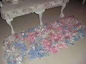 Shabby chic Rug,tappeto fettuccia rete