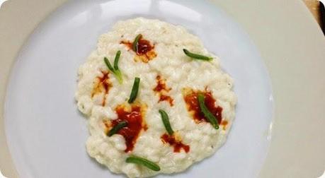 Risotto alla burrata con ricci e asparagi di mare