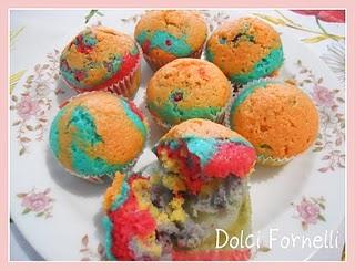 Mini muffins arlecchino