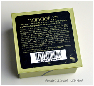 Review:Dandelion blush Benefit