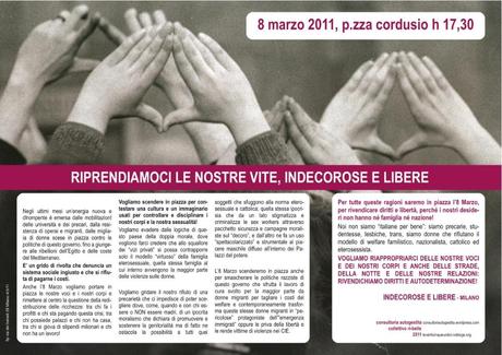 Milano, 8 marzo: per rivendicare diritti e libertà, perché i nostri desideri non hanno né famiglia né nazione!
