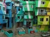 Opera d'arte vivente nelle favelas Janeiro