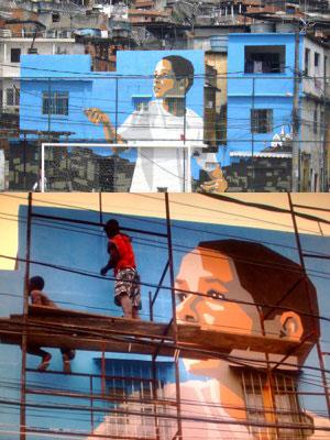 Opera d'arte vivente nelle favelas di Rio de Janeiro