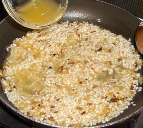 Risotto all'arancia e champagne