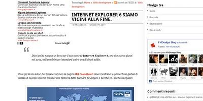 FMDesignBlog Internet Explorer 6: siamo vicini alla fine?