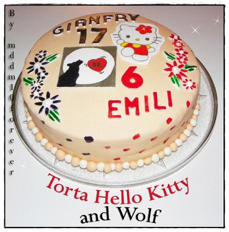 TORTA HELLO KITTY AND WOLF