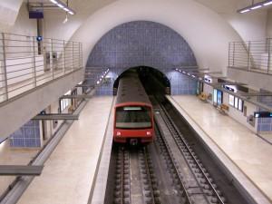 Stazione della metro a Lisbona