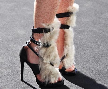 Fur in heels.