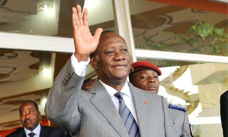 Ivory Coast's internationally recognised President Alassane Ouattara