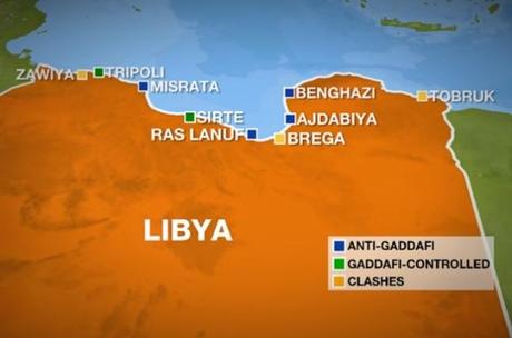 Guerra in tempo reale in Libia. Tradotto da Al Jazeera, 7 marzo.