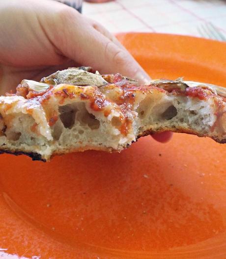 Pizza in teglia con lievito madre (80% di idratazione)