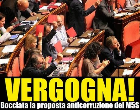 Corruzione: i partiti bocciano al Senato la proposta M5S.