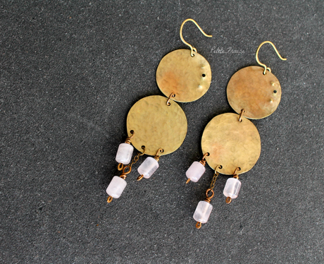 #thingstolove: how to wear chandelier earrings, brass and rose quartz