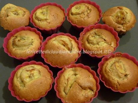 Muffin agli arachidi, nocciole e banane