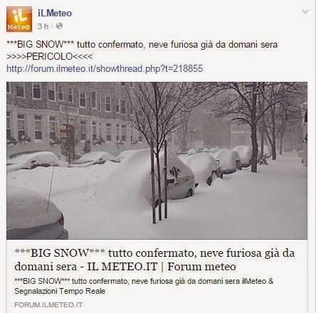 Big Snow, o delle meteobufale.