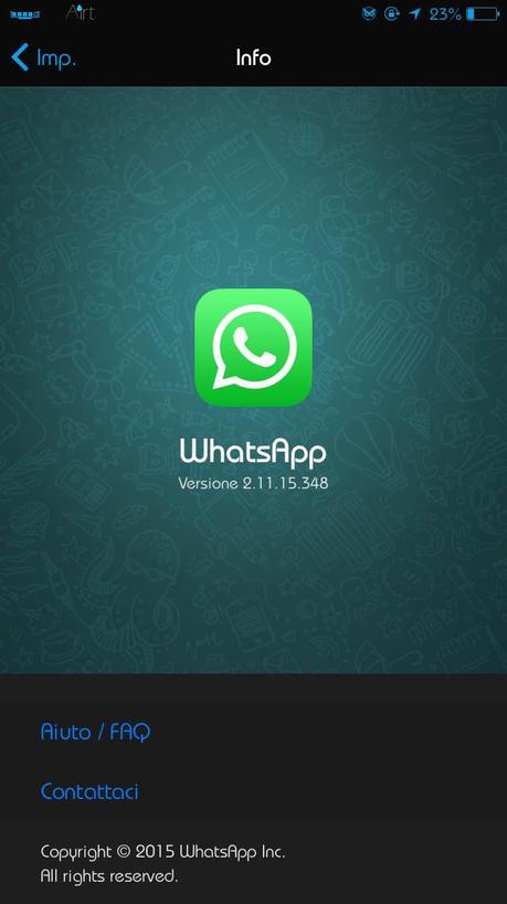 WhatsApp Messenger per iOS si aggiorna con alcune novità! [Aggiornato Vers. 2.11.15]