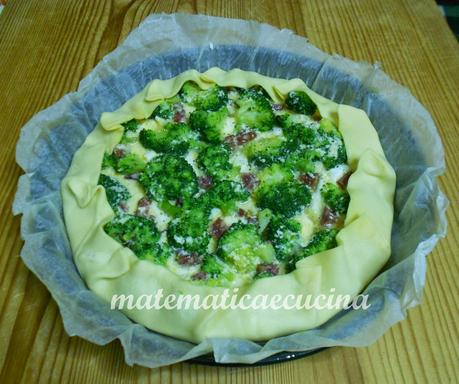 Torta Salata con Broccoli, Salsiccia Stagionata e Fiordilatte di Agerola
