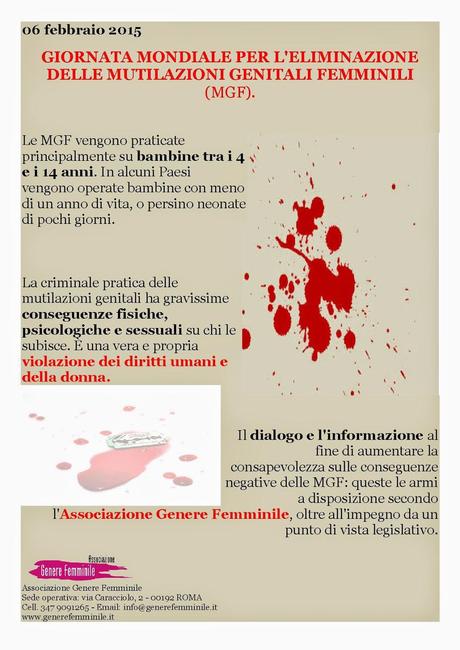 Giornata Mondiale contro le mutilazioni genitali femminili.