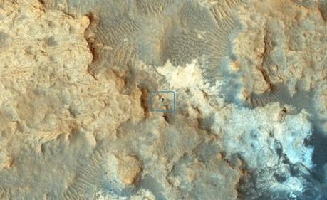 Si può distinguere il rover Curiosity sulle 