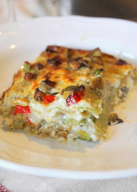 Lasagne verdi con Verdure e Crema di Ricotta