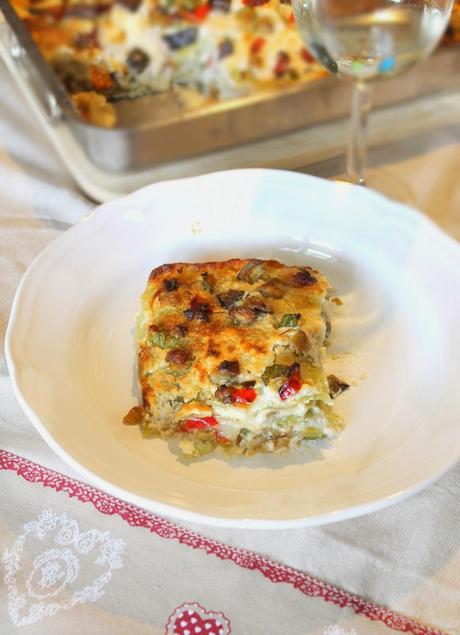 Lasagne verdi con Verdure e Crema di Ricotta