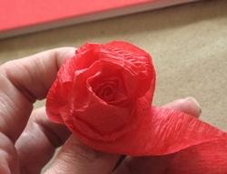 Come arrotolare la carta crespa per fare la rosa