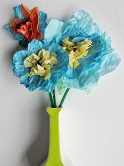 Fiori semplici di carta crespa
