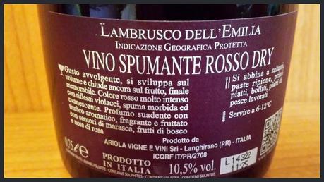 Lambrusco Dell'Emilia  I.G.P. Vino spumante rosso dry Marcello Gran Cru