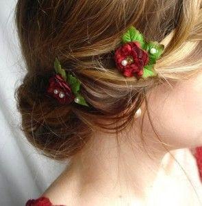 Winter floral hairstyles