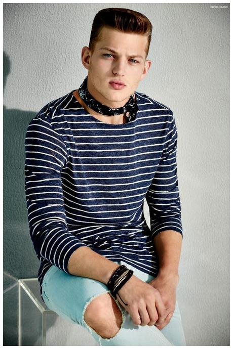 River Island Alto Estate 2015 Menswear Collection Look Book 004 River Island festeggia alta Estate 2015 Style con Playful Prints & Stripes