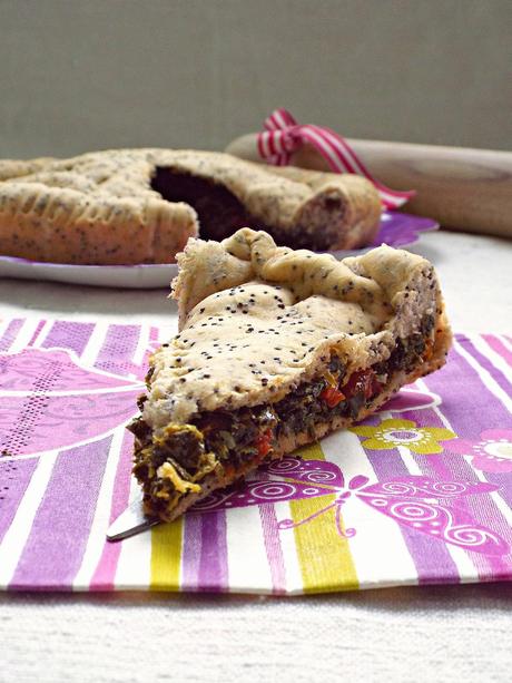 Torta salata al cavolo nero e caprino