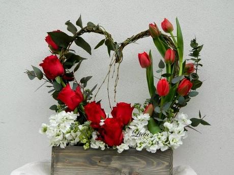 Un cuore di tulipani e rose