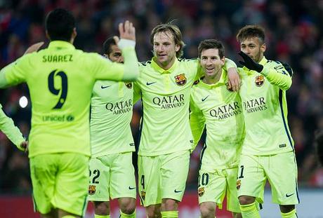 Athletic Bilbao-Barcellona 2-5: Messi sconsacra la Cattedrale, la vetta è a -1