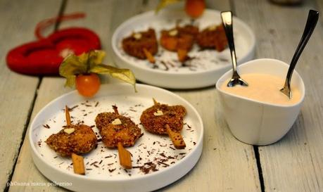 Gamberoni croccanti al pistacchio e cioccolato: prima ricetta, colonna sonora ed un po' di storia del cioccolato per #SanValentino