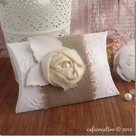 cafecreativo - pillow box - shabby chic - scatolina bomboniera portaconfetti - matrimonio