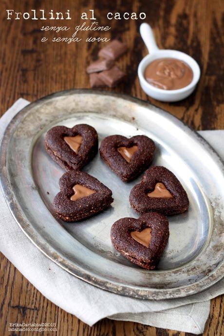 Frollini al cacao, senza glutine e senza uova