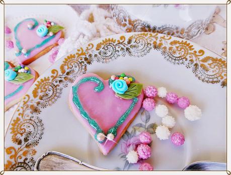 Cuori di biscotto per San Valentino / Hearts of biscuit for Valentine