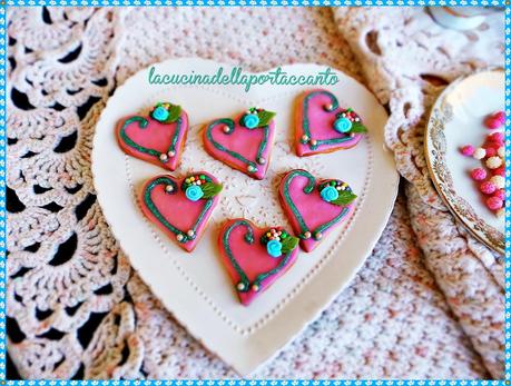 Cuori di biscotto per San Valentino / Hearts of biscuit for Valentine