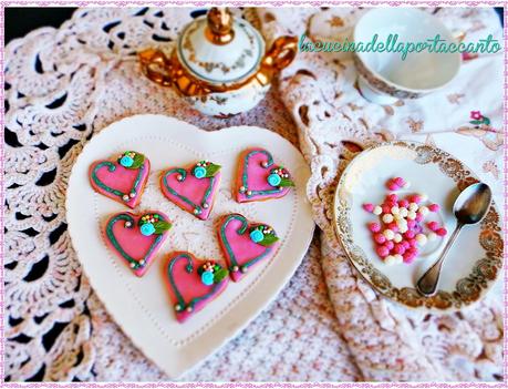 Cuori di biscotto per San Valentino / Hearts of biscuit for Valentine