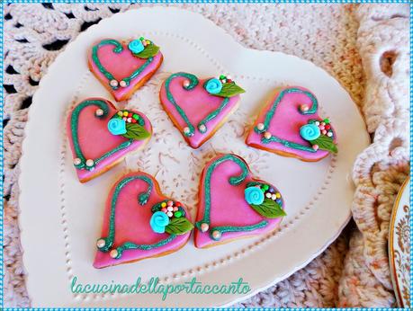 Cuori di biscotto per San Valentino / Hearts of biscuit for Valentine