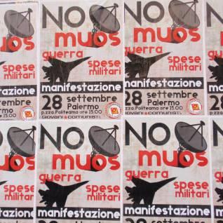 Palermo 28 settembre 2013 - Manifesti abusivi No Muos