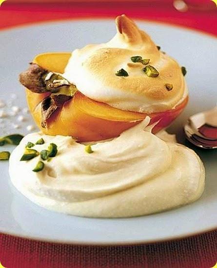 Cachi gratinati con pistacchi e ricotta cremosa