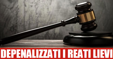 Giustizia: sì a depenalizzazione dei reati lievi.