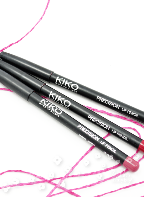 A close up on make up n°273: Kiko Cosmetics, Precision Lip Pencil n°307,308,310