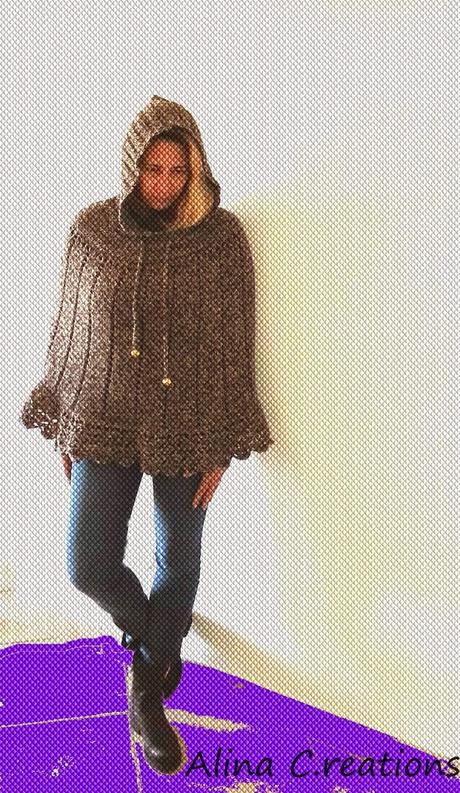 Bel tempo? Io indosso la mantellina ai ferri, comoda e calda.../ The weather is fine...Let's wear a knitted capelet!