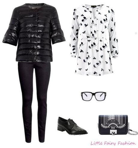 total look black and white