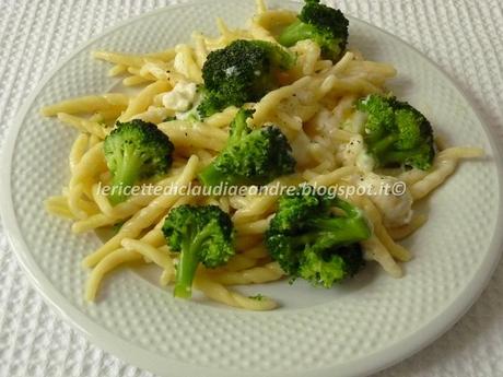 Trofie fresche con broccoli, gorgonzola e mascarpone